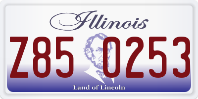 IL license plate Z850253