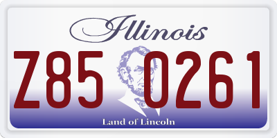 IL license plate Z850261