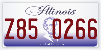 IL license plate Z850266