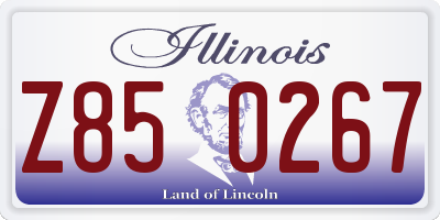 IL license plate Z850267