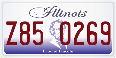 IL license plate Z850269