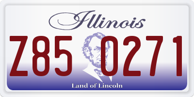 IL license plate Z850271