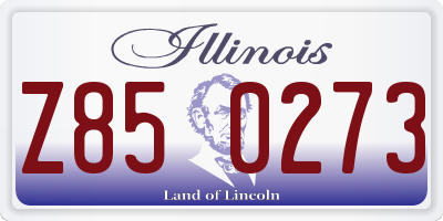 IL license plate Z850273