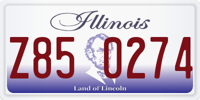 IL license plate Z850274