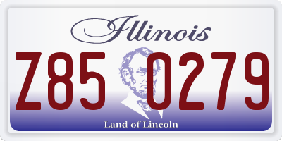 IL license plate Z850279