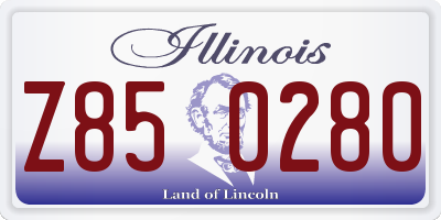 IL license plate Z850280