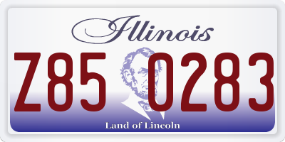 IL license plate Z850283