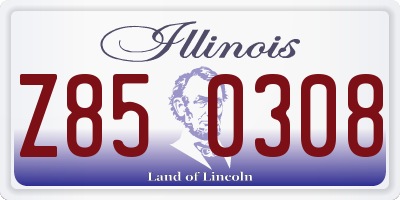 IL license plate Z850308