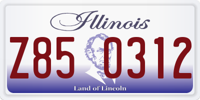IL license plate Z850312