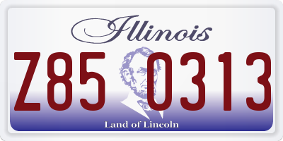 IL license plate Z850313
