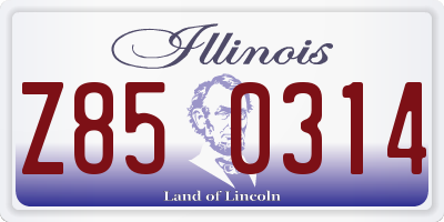 IL license plate Z850314