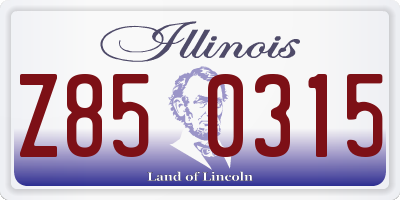 IL license plate Z850315