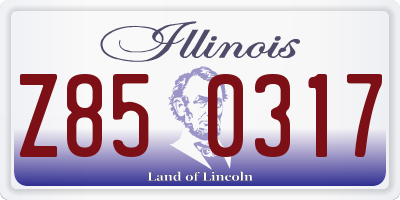 IL license plate Z850317
