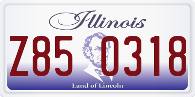 IL license plate Z850318