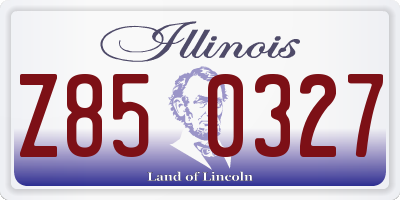 IL license plate Z850327