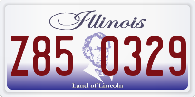 IL license plate Z850329