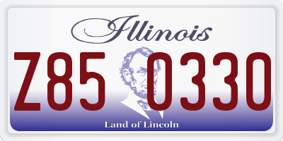 IL license plate Z850330