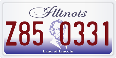 IL license plate Z850331