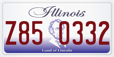 IL license plate Z850332