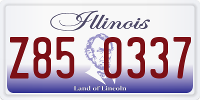 IL license plate Z850337