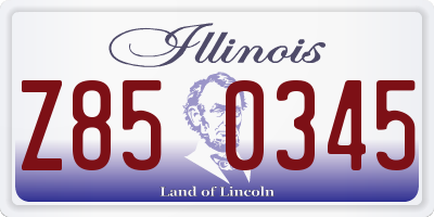 IL license plate Z850345