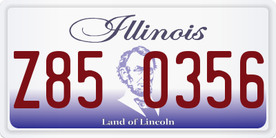 IL license plate Z850356