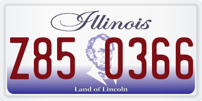 IL license plate Z850366