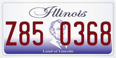 IL license plate Z850368