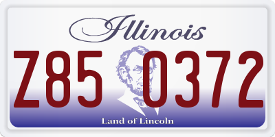 IL license plate Z850372