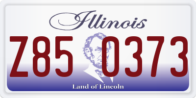 IL license plate Z850373