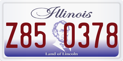 IL license plate Z850378