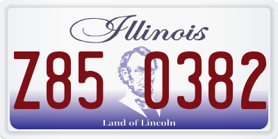 IL license plate Z850382