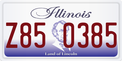 IL license plate Z850385