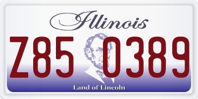 IL license plate Z850389