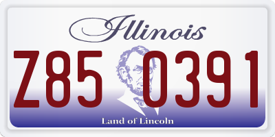 IL license plate Z850391