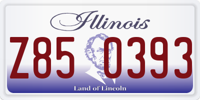 IL license plate Z850393