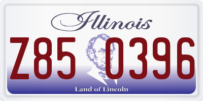 IL license plate Z850396