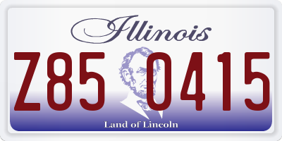 IL license plate Z850415