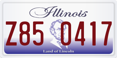 IL license plate Z850417