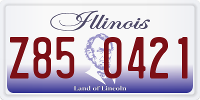 IL license plate Z850421