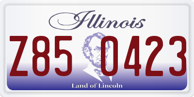 IL license plate Z850423