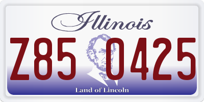 IL license plate Z850425