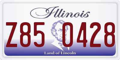 IL license plate Z850428
