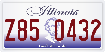 IL license plate Z850432