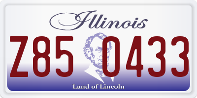 IL license plate Z850433