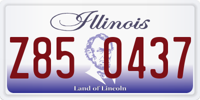IL license plate Z850437