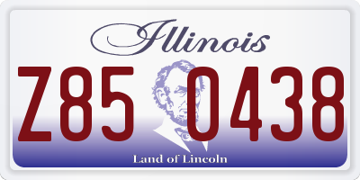 IL license plate Z850438