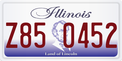 IL license plate Z850452