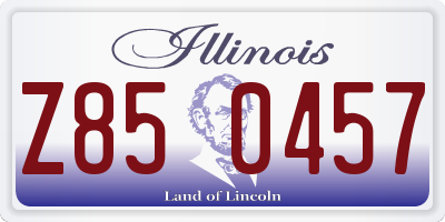 IL license plate Z850457