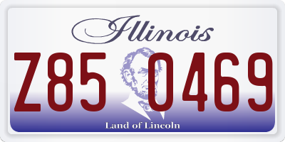 IL license plate Z850469